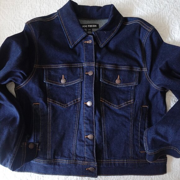 Joe Fresh Cotton Dark Denim Jacket - Picture 6 of 9